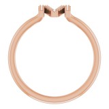 14K Rose .07 CTW Diamond Initial M Ring photo 2