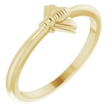 14K Yellow Stackable Bee Ring photo