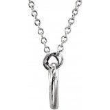 14K White Tiny Poshu00ae Double Heart 16-18 Necklace photo 2