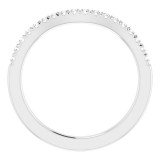 14K White 1/4 CTW Diamond French-Set Matching Band photo 2