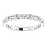 14K White 5/8 CTW Diamond French-Set Anniversary Band photo 3