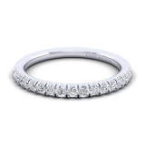 Gabriel & Co. 14k White Gold Contemporary Anniversary Wedding Band photo