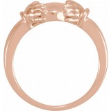 14K Rose Claddagh Ring photo 2