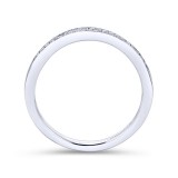 Gabriel & Co. 14k White Gold Victorian Curved Wedding Band photo 2