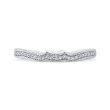 Shah Luxury 14K White Gold Round Diamond Half-Eternity Wedding Band photo