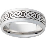 Serinium Domed Band with 3KM Laser Engraving photo