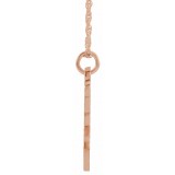 14K Rose Script Initial Z 16-18 Necklace photo 2
