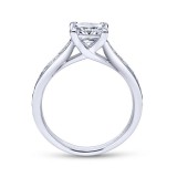 Gabriel & Co. 14k White Gold Contemporary Straight Engagement Ring photo 2