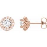 14K Rose 5/8 CTW Diamond Earrings photo