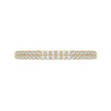 Shah Luxury 14K Yellow Gold Round Diamond Half-Eternity Wedding Band photo