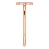 14K Rose Initial B Ring photo 4