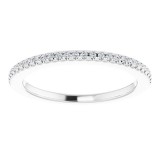 14K White 1/8 CTW Diamond French-Set Anniversary Band photo 3