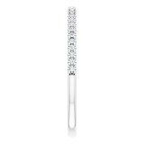 14K White 1/8 CTW Diamond French-Set Anniversary Band photo 4