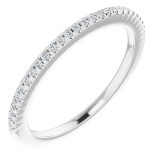 14K White 1/8 CTW Diamond French-Set Anniversary Band photo