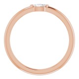 14K Rose 1/8 CTW Diamond Solitaire Ring photo 2