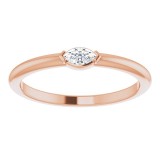 14K Rose 1/8 CTW Diamond Solitaire Ring photo 3
