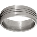 Titanium Band with Three .5mm Grooves photo