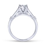 Gabriel & Co. 14k White Gold Victorian Straight Engagement Ring photo 2