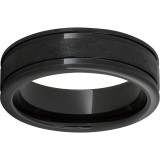 Black Diamond Ceramic Rounded Edge Band with Stone Finish photo