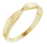14K Yellow 3 mm Stackable Twist Ring photo