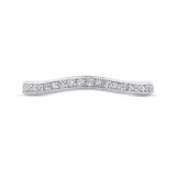 Shah Luxury 14K White Gold Round Diamond Wedding Band photo
