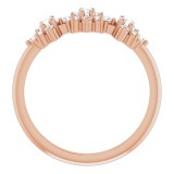 14K Rose 3/8 CTW Diamond Anniversary Band photo 2