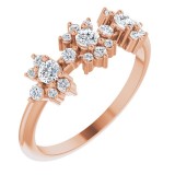 14K Rose 3/8 CTW Diamond Anniversary Band photo