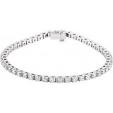 14K White 3 3/8 CTW Diamond Line 7 Bracelet photo