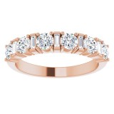 14K Rose 1 CTW Diamond Anniversary Band photo 3