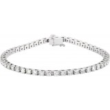 14K White 3 1/2 CTW Diamond Line 7 1/4 Bracelet photo