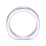 Gabriel & Co. 14k White Gold Contemporary Anniversary Wedding Band photo 2