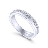 Gabriel & Co. 14k White Gold Contemporary Anniversary Wedding Band photo 3