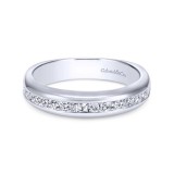 Gabriel & Co. 14k White Gold Contemporary Anniversary Wedding Band photo