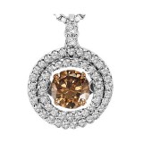 Gems One 14KT White Gold & Diamond Rhythm Of Love Neckwear Pendant  - 1-3/4 ctw photo