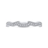 Shah Luxury 14K White Gold Round Diamond Wedding Band photo