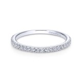 Gabriel & Co. 14k White Gold Contemporary Anniversary Wedding Band photo