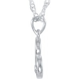 14K White .015 CTW Diamond Heart 18 Necklace photo 2