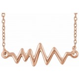 14K Rose Heartbeat 16-18 Necklace photo