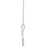 14K White 1 CTW Diamond Heart 18 Necklace photo 2