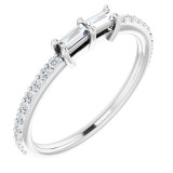 14K White 1/3 CTW Diamond Ring photo