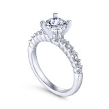 Gabriel & Co. 14k White Gold Contemporary Straight Engagement Ring photo 3