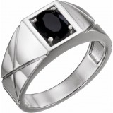 14K White Onyx Ring photo