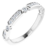 14K White 1/5 CTW Diamond Anniversary Band photo
