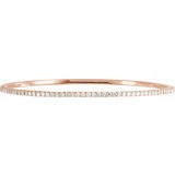 14K Rose 3 CTW Diamond Stackable Bangle 8 Bracelet photo