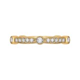 Shah Luxury 14K Yellow Gold Round Diamond Wedding Band photo