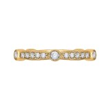 Shah Luxury 14K Yellow Gold Round Diamond Wedding Band photo