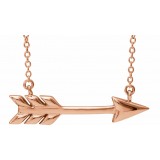14K Rose Arrow 16-18 Necklace photo