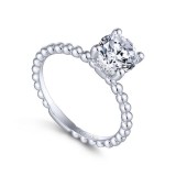 Gabriel & Co. 14k White Gold Contemporary Solitaire Engagement Ring photo 3