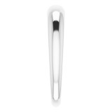 14K White .03 CT Diamond Petite Dome Ring photo 4