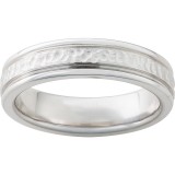 Serinium Rounded Edge Band with Hammered Hand Finish photo